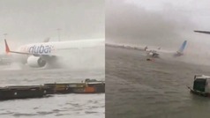 Aeropuerto Internacional de Dubi sufre inundaciones y suspende decenas de vuelos por fuertes lluvia