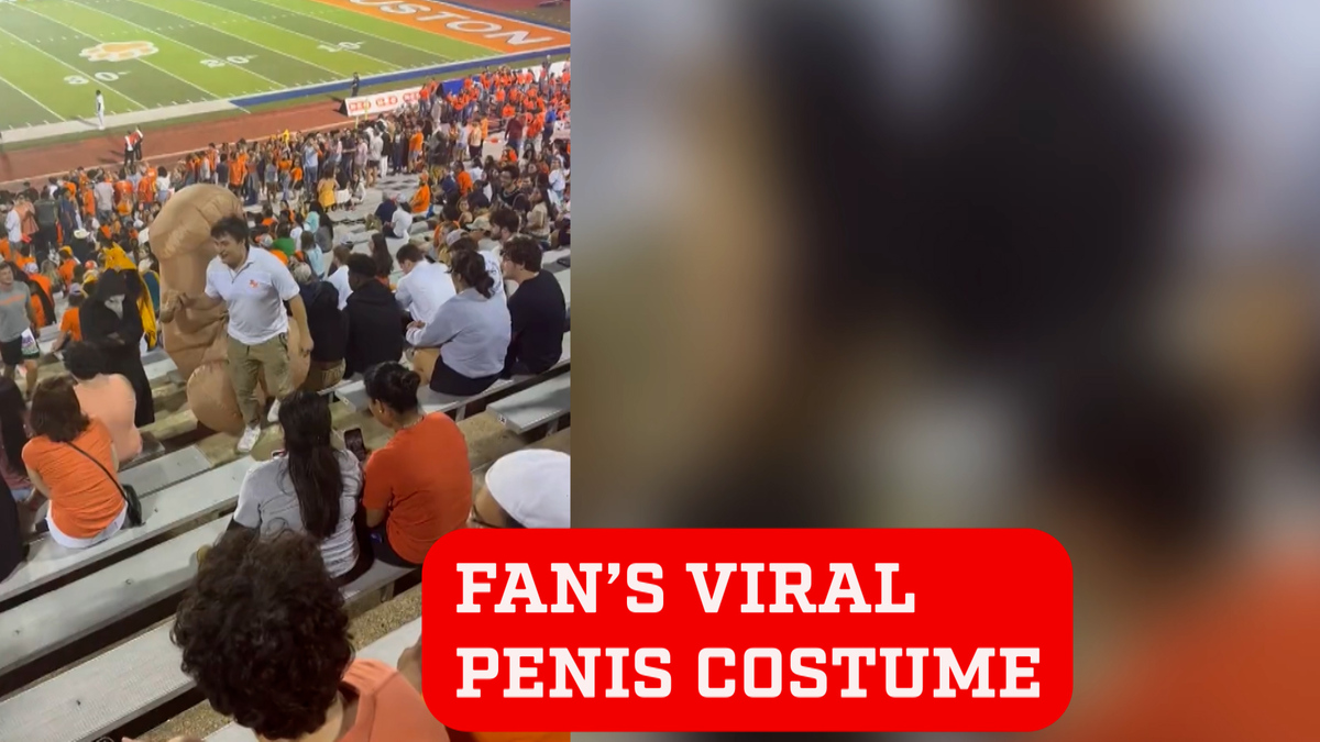 Fan gets kicked out of stadium for wearing penis costume