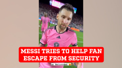 Lionel Messi tried to help a fan escape from security in Inter Miami Stadium