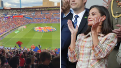 Sonora pitada al himno de Espaa en la final de la Copa de la Reina entre Bara y Real Sociedad