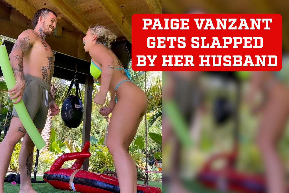 Paige Vanzant gets slapped by her husband as part of her training