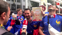 Inslito. Aficionados franceses responden a MARCA con un cartel satrico sobre Zidane