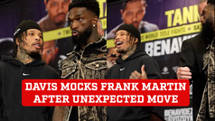 Gervonta Davis mocks Frank Martin after an unexpected move in a tense face-off
