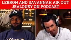 LeBron James has moment of jealousy with wife Savannah James during live podcast