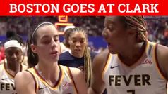Caitlin Clark and Aliyah Boston's viral interaction after Clark's miserable first half in WNBA