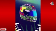 Checo Prez y Red Bull presumen el nuevo diseo de su casco para el GP de Miami