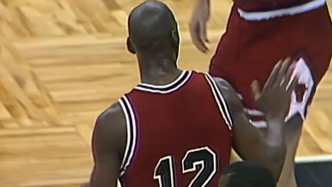 Why did Michael Jordan wear jersey no.12 in 1990 against Orlando