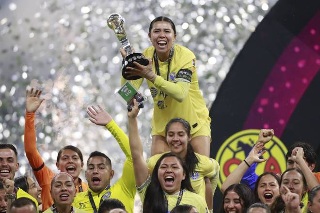 América celebra el campeonato de la Liga MX Femenil