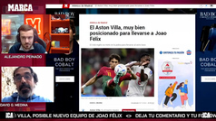Medina: "Joao Félix ha decidido irse del Atlético en enero y el Aston Villa está bien colocado"