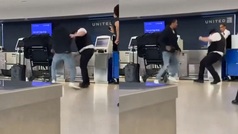 Tremenda golpiza entre Brendan Langley y un empleado de United Airlines
