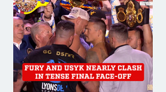 Tyson Fury and Oleksandr Usyk nearly come to blows in intense pre-fight showdown