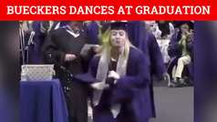 Paige Bueckers hits Griddy dance on stage at UConn graduation