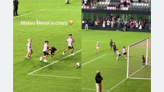 Mateo Messi luce en la cancha, pero como defensa