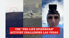 "Pro-life spiderman" activist's bold escalation in Las Vegas sphere just days before Super Bowl 58