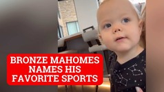Patrick Mahomes' son Bronze Mahomes lists his favorite sports but football isn't first