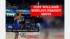 Cody Williams demonstrates his perfect shots as he prepares for NBA Draft