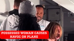 Terrifying 'exorcism' on an airplane: woman "possessed" on a demonic flight