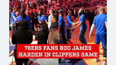 76ers fans fain boos on James Harden in clash with Clippers