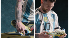 Messi presume de sus nuevos 'botines' Adidas dorados con tres estrellas: "Están buenos"