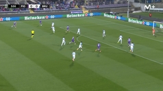 Gol de Sottil (1-0) en el Fiorentina 3-2 Brujas