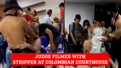Judge Heidi Vivían Polanía filmed with stripper at the Cúcuta courthouse