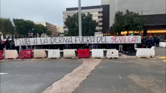 Protesta de la afición del Sevilla