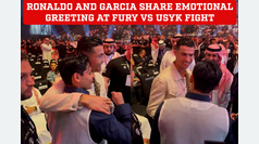 Cristiano Ronaldo and Ryan Garcia share a moment before Usyk vs. Fury showdown