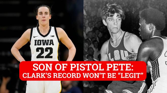 Caitlin Clark s NCAA scoring record called into question by Pistol Pete s son