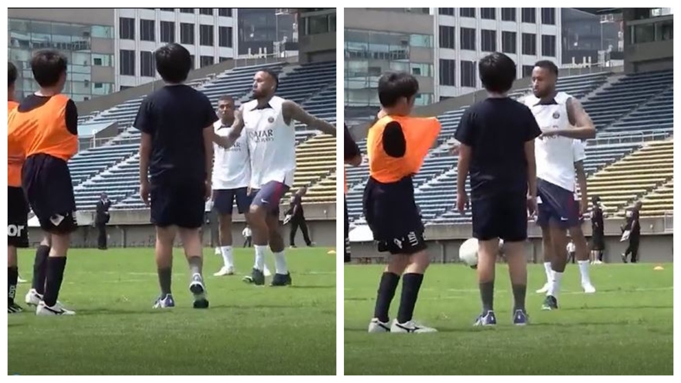 La broma de Neymar a unos nios japoneses que terminaron asustados