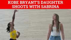 Kobe Bryant's daughter Bianka shoots hoops with Sabrina Ionescu
