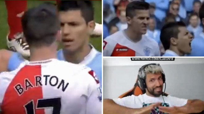 Aguero reviews Barton's sending off against Manchester ...