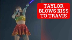 Taylor Swift blows kiss to Travis Kelce and sings to him at Paris Eras Tour show