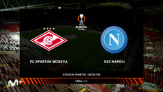 Europa League (Jornada 5): Resumen y goles del Spartak 2-1 Nápoles
