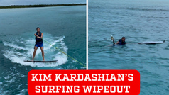 Kim Kardashian's epic surfing wipeout