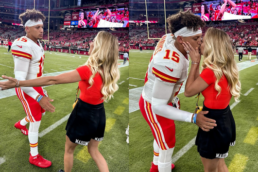 Patrick Mahomes shares sweet moment with wife Brittany ahead of seventh ...