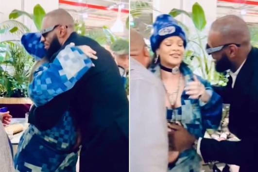 Adorable Moment: LeBron James rubs Rihanna's belly - MARCA TV English