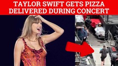 Taylor Swift gets pizza delivered during Eras Tour show