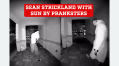UFC's Sean Strickland walks out of his home with a gun due to pranksters