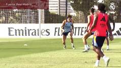 El primer entrenamiento del Real Madrid 'al completo': Mbapp, Vinicius, Bellingham, Gler, Endrick