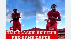 JuJu Smith-Schuster classic pre-game dance with the Kansas City Chiefs 