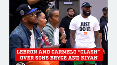LeBron James and Carmelo Anthony's Passionate Moment at Sons' Basketball Game