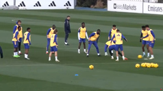 Rüdiger entrena con el grupo de cara al partido del Real Madrid contra el Sevilla
