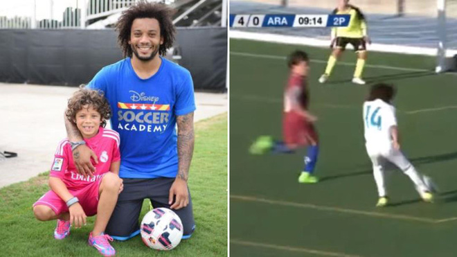 Marcelo's son hits incredible hat-trick on Real Madrid ...