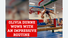 Olivia Dunne amazes with her impressive exercise bar routine