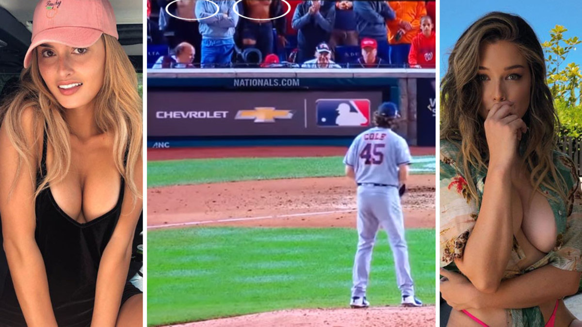 Models banned from Major League Baseball for distracting pitcher with breas...