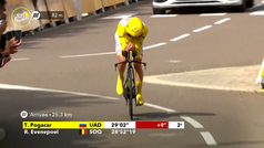 Evenepoel gana la contrarreloj de la etapa 7; Pogacar conserva el maillot amarillo