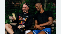 Jimmy Butler and J Balvin play basketball together in New York