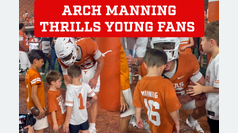 Arch Manning thrills young fans after Texas win by signing autographs in unforgettable moment