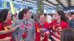 Las campeonas de Europa de Baloncesto 3x3 llegan a celebrar en Espaa