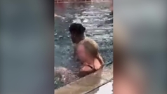 Revelan imágenes del escándalo de la piscina de hotel nudista de Antonio Brown